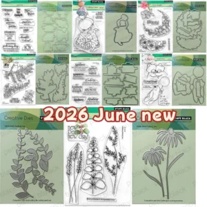 2026 June new Fresh as a Daisy metal cut dies and clear stamps scrapbooking to make paper engraving frames card craft set