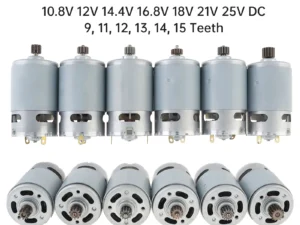 RS550 9/11/12/13/14 Teeth DC ELectric Motor 10.8V/12V/14.4V/16.8V/18V/21V/25V Screwdriver Drill Motor with High Torque Gear Box
