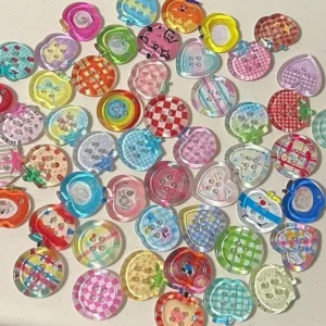 10/20pcs Dopamine Button Mixed Colored Transparent Decorative Scrapbook DIY Crafts Baby Clothing Accessorie Bead Jewelry 2025