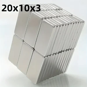20/50pcs Magnets, 20x10x3mm, Rectangular Magnets for Industrial Use, Metal Material, No Battery Required
