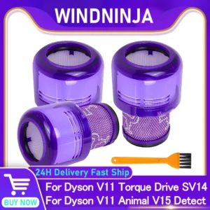 HEPA Filter Replacement Parts For Dyson V11 Torque Drive V15 Detect V11 Animal SV14 Cordless Vacuum Compare to Part 970013-02