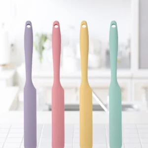 Food Grade Silicone Cream Scraper Household all-in-one Long Cake Spatula Heat-resistant Kitchen Baking Tool
