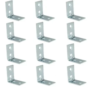 12pcs L-Shaped Corner Brackets Metal Corner Braces Drawer Shelf Wall Bracket Fixing Right Angle Corners Brace Furniture Hardware