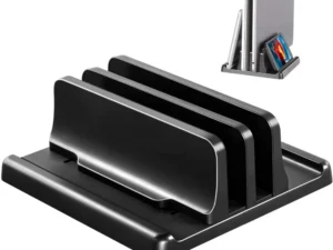 4 in 1 Office Laptop Stand Vertical Save Desktop Space Easy To Place Computer Accessories Scalable Width Office Desk Storage