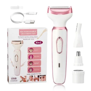 4 In 1 Electric Lady Shaver, Body Hair Removal Epilator, Painless Cordless Trimmer Razor, Gifts For Women