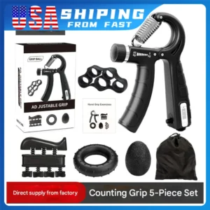5 Pcs 380 Count Finger Trainer Grip Hand Grips Strength Device Portable Fitness Equipment Men Women Arm Strength Training Tools