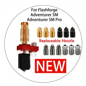 For Flashforge Adventurer 5M/5M pro Nozzle Kit Upgrade Hotend Pinting Head Quick-Detachable Nozzle Hard Steel Nozzle Kit