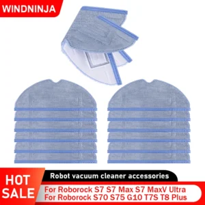 Washable Reusable Mop Cloths For Roborock T7S T8 Plus S7 S7Max S7MaxV Ultra S70 S75 G10 Robot Vacuum Accessories Mop Rags Parts