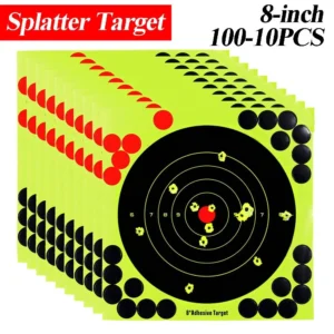 100-10PCS 8-inch Splatter Target High Visibility Adhesive Shooting Target Stickers Reactive Hunting Shooting Training Paper