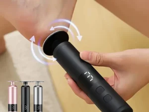 3-speed speed adjustment, LCD display screen, 16 interchangeable heads for home/foot and hand care, fast charging