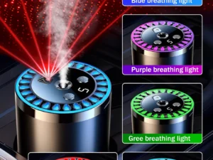 Rechargeable Multi-Color Light Romantic Starlight Lamp, Car-Mounted Aroma Diffuser with 5 Types of Aroma Essential Oils
