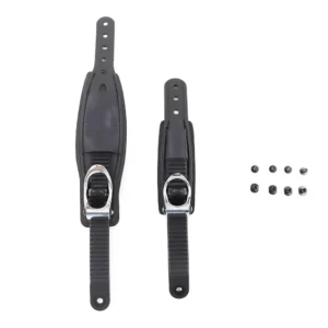 Adjustable Ski Strap Binding Attachment for Multiple Occasions With Ratchet Tongue Ladder to Secure Shoelaces