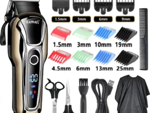 Kemei KM-1990 Hair Clipper Professional Hair Clipper Men's Hair Clipper Electric Trimmer LCD Display Hair Clipper Almighty Set