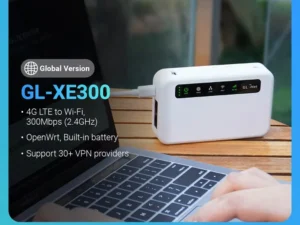 GL.iNet Puli GL-XE300 4G LTE Smart VPN Router Portable WiFi Wireless Travel Hotspot, OpenWrt, 5000mAhBattery, OpenVPN