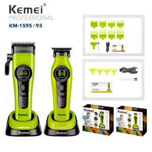 Men's Hair Clipper KM-1593KM-1595Kemei Professional Hair Clipper,external Rotor with Charging Stand,brushless Motor,hair Trimmer