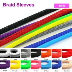 1~50M PET Expandable Cable Sleeve 4mm Tight Braided High Density Hardness Insulate Line Protect Sleeving Wire Wrap Gland Sheath