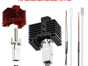 Upgrades V2 Hotend Kit For Bambu Lab P1P X1 P1S X1C Hot End Thermistor Bimetal Throat Bambulab Hardened Steel Nozzle Print Head