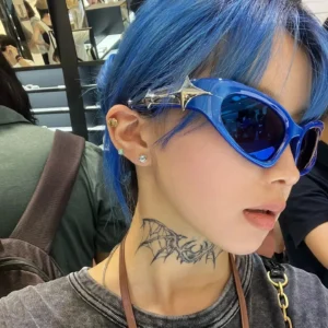 Hiking Camping Y2k Fashion Punk Sports Anti Light Glasses for Men Women Luxury Brand Designer Eyewear Men Vintage Shades UV400