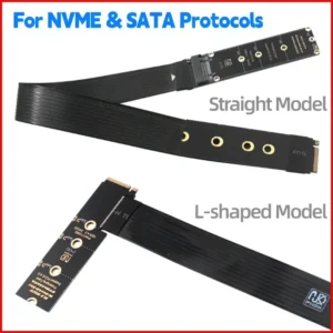 M.2 NVME Extension Cable for SSD Graphics Card M.2 SSD PCI-Express 4.0X4 M Key Extender Adapter Cable for Solid Drive Riser Card