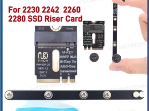 M.2 A+E to NVME SSD Adapter M2 WIFI Interface A/E Key to M Key PCIE 4.0 Riser Card with Bracket for 2230 2242 2260 2280 NVME SSD