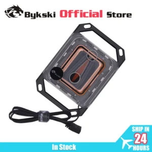 Bykski 0.08mm Microchannel Water Cooler Radiator Acrylic CPU Water Block for INTEL LGA1700/1800/115X/ AMD Ryzen 9 AM5 AM4