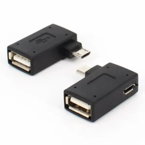 1/5/10PCS 90 Degree Micro USB OTG Adapter for Fire Stick TV Snes Mini Classic Nes Mini with Power Supply Left Right Angled