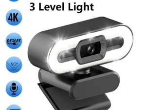 Portable Full HD 1080P 2K 4K Webcam PC Laptop Auto Focus Webcam Live Streaming Flexible with Microphone Live Broadcast withLight