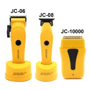 JUCAI Professional Hair Clipper Kit for Men with Brushless Motor DLC Blade 10000RPM With Base Charger Barber Hair Cutt Machines