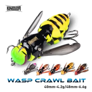 Kingdom Fishing Lures Artificial Bait 4.2g 40mm 6.6g 48mm Floating Insect Bionic Swimbaits Wobblers Hard Baits For Bass Pike