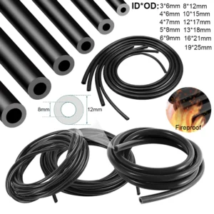 Length 1 Meter/3 Meter Multi Size 3mm~19mm Black Smooth Nitrile Rubber Hose for Delivery Pipe Carburetor Hose