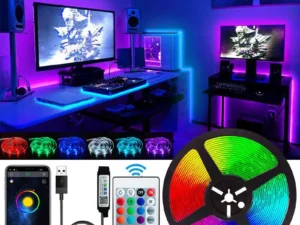 Bluetooth LED Strip Lights Smart SMD 5050 APP Remote Control Flexible Ribbon Diode Lamp Tape TV Backlights Game Room Home Decor