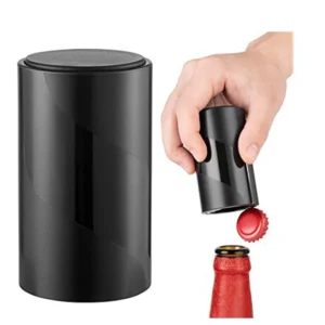 Portable Magnet-Automatic Beer Bottle Opener with Cap Catcher Picnic Camping Barbecue Travel, No Damage to Bottle Cap