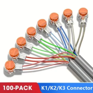 100Pcs/Pack K1 K2 K3 Connector Crimp Terminal Wire Connection Rj45 Ethernet Cable Connector Telephone Line Terminal