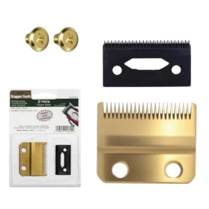 Professional 2-Hole Stagger Tooth Replacement Blade Set Gold, Compatible with Wahl 5 Star Cordless Magic Clip Hair Clipper