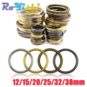 10Pcs Metal Circle O Ring Buckles for Bag Strap Dog Collar Clasp Webbing Belt Hooks KeyChain Loops Handbag Hardware Accessories