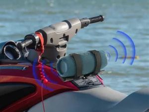 A03V Portable Speaker Mount for Jet Ski/Snowmobile/Boat/Sea-Doo, Speaker Bracket Metal Speaker Mount Holder for JBL Charge 4