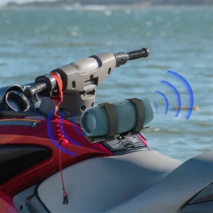 A03V Portable Speaker Mount for Jet Ski/Snowmobile/Boat/Sea-Doo, Speaker Bracket Metal Speaker Mount Holder for JBL Charge 4