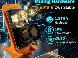STARMINER Smart New 2026 Latest Bitaxe Gamma 601 Solo Miner 1.2Th/s 18-25W BM1370 Asic Chip Powerful Open-source Bitcoin Miner