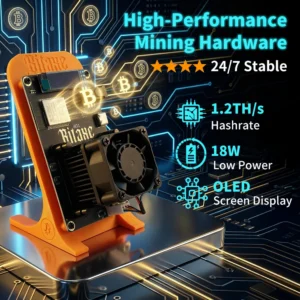 STARMINER Smart New 2026 Latest Bitaxe Gamma 601 Solo Miner 1.2Th/s 18-25W BM1370 Asic Chip Powerful Open-source Bitcoin Miner