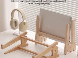 Solid Wood Laptop Stand Removable Vertical Bracket Cooling Base For Macbook Air Pro Accessories Convenient