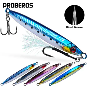 Proberos 1pc Saltwater jigs Speed Jigging Slow Jigging Pitching Lures,Vertical Jigging Artificial Lures Jigging Lure Fishing jig