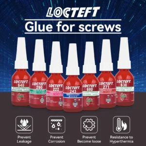 10ml Threadlocker Loctites 222 242 243 262 263 271 272 277 290 Blue Screw Glues Thread Locking Agents Anaerobic Glues Anti Loose