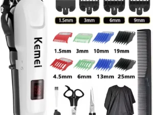 Kemei 809A Professional Hair Trimmer Adjustable Electric Cord/Cordless Hair Clipper For Men Haircut Machine Led Display