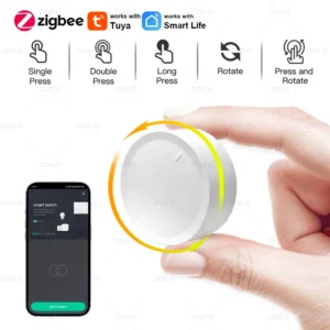 New Tuya ZigBee Smart Knob Switch DIY Wireless Scene Button Rotatable Dimmer Switch Home Appliances Automation Linkage Remoter