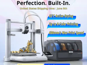 ANYCUBIC Kobra 4 Combo 600mm/s Fast Printing 3D Printer Up to 8 Colors ACE 2 Pro Filament Drying APP Control FDM 3D Printer