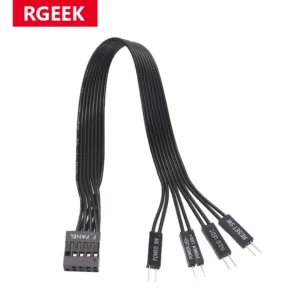 RGEEK 20cm F_PANEL 2.54mm F Panel Female To 2Pin Power Reset SW HD LED Male for PC Motherboard Power Switch Reset HDD Hard Drive