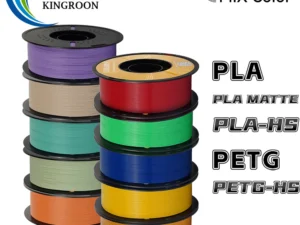 KINGROON 5KG(11LBS) PLA PETG HS-PLA HS-PETG Filament 1.75mm High Speed 3D Printer Material Matte PLA 1kg*5 Roll Mix Color New
