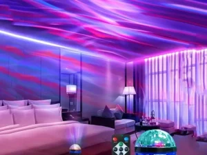 LED Starry Night Sky Projector Aurora USB Remote Control RGB Galaxy Light 7 Modes for Home Bedroom Game Room Party Decoration