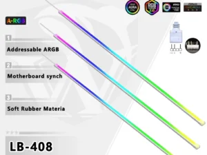ICE Whale LB-408 5V 3Pin Addressable ARGB PC Case Decorative Light Strip Soft Rubber Material Rainbow Cable for DIY Accessories