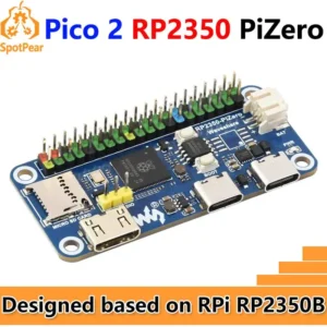 Waveshare RP2350-PiZero RP2040-PiZero Raspberry Pi Pico 2 RP2350B RP2350-PiZero Development Board PSRAM DVI For HDMI